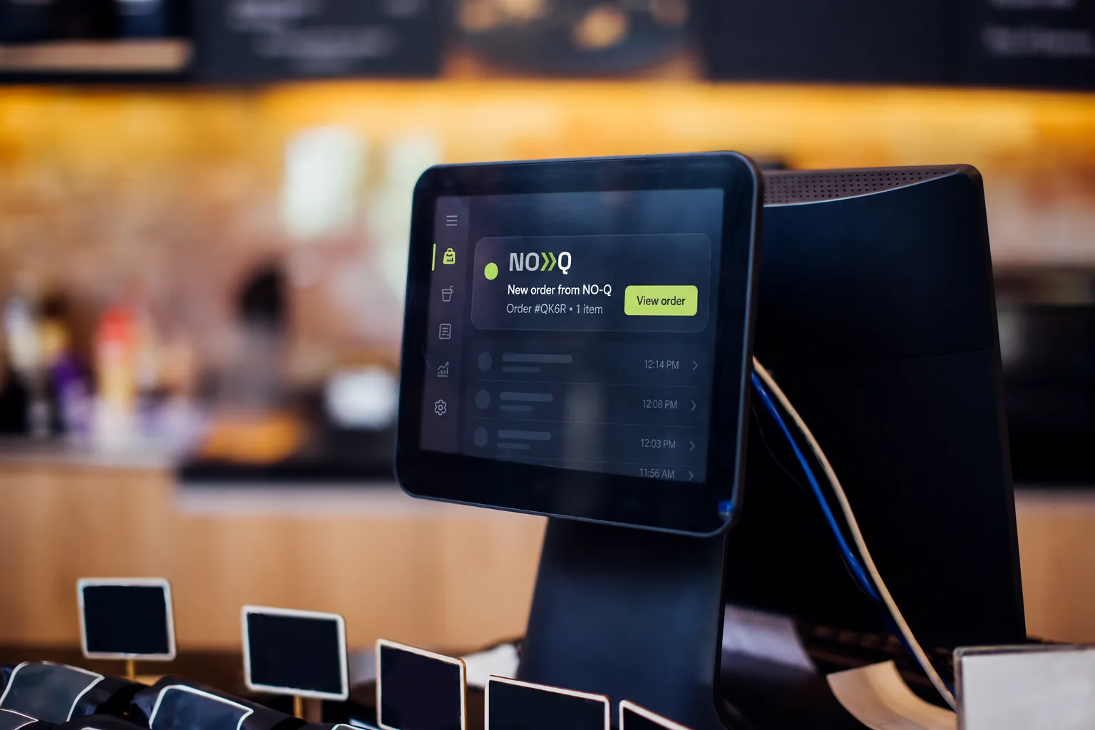 A NO-Q order appearing on a vendor KDS terminal